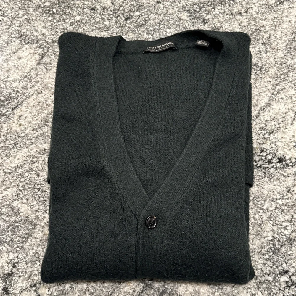 Scotch & Soda Mens Dark Green Button Knit Cardigan Sweater XXL‎ BHFO 7773 #847